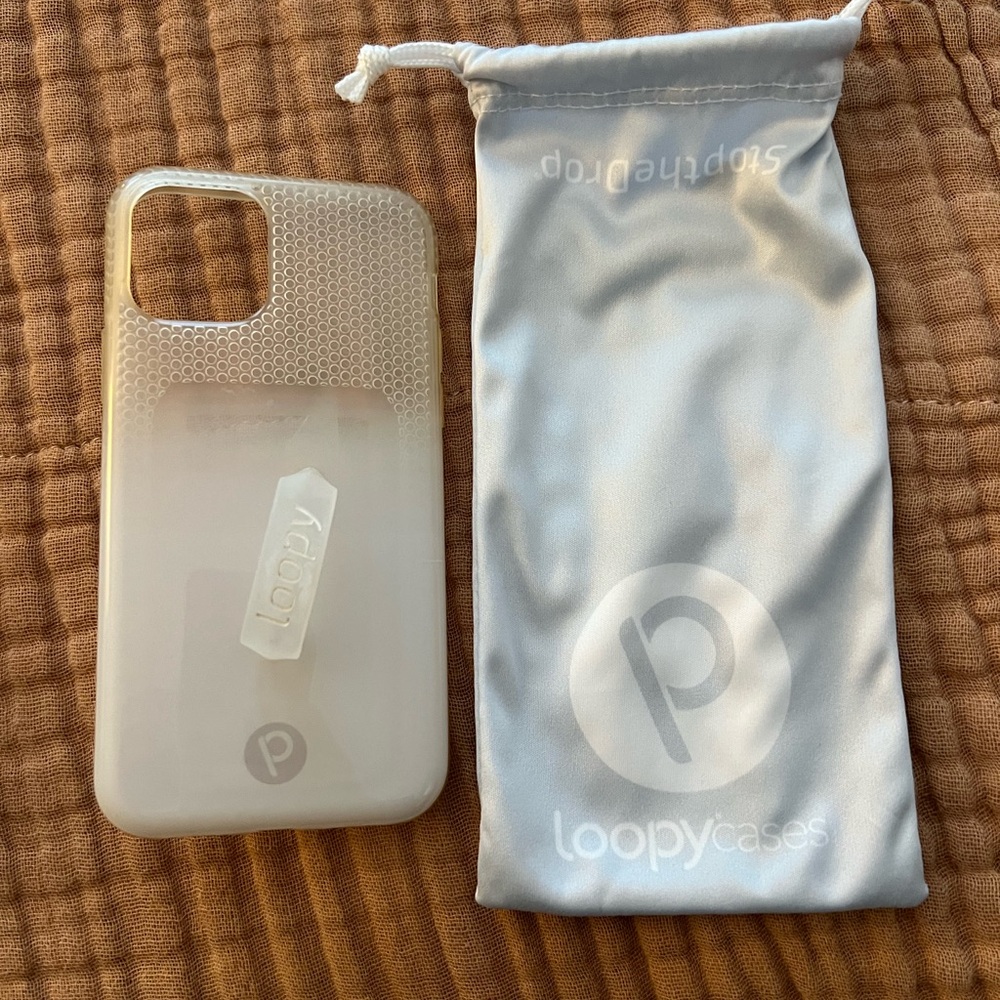 Loopy Case White Phone Case with Minimalist Design and Camera Cutouts